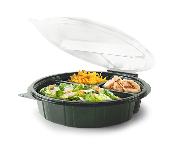 Anchor hinged RPET 3-compartment