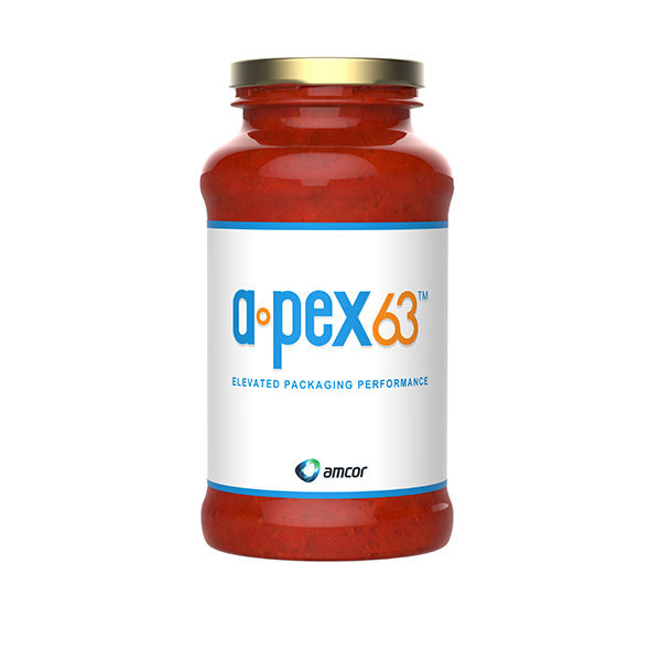 Amcor A-PEX63: PET with metal cap