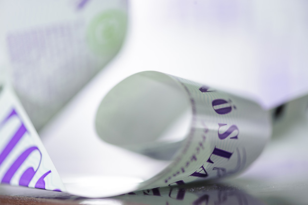 The OPP film, which is only 37 micrometres thick as compared to paper labels weighing 80 grams per square metre, means material consumption has roughly been halved