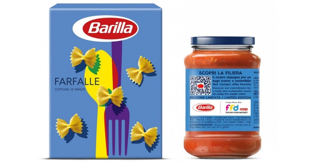 Safety 4 Food QR code on Barilla packaging