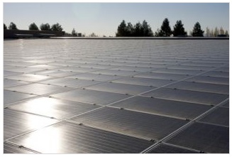 solar panels at Rohnet Park facility