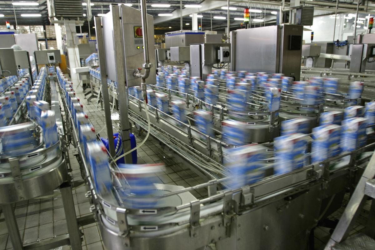 Milk production line at Inex