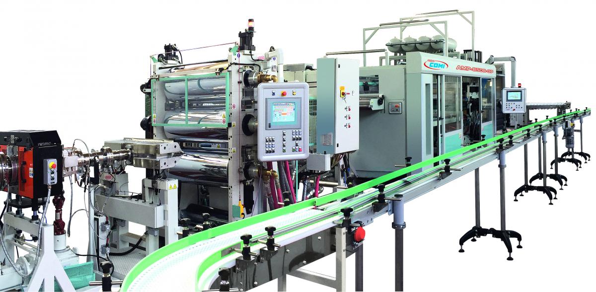 Amut's complete thermoforming line for PP cups