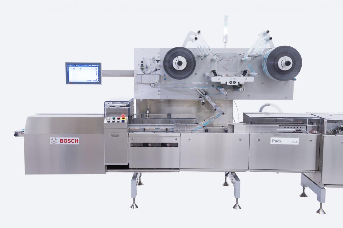 The Pack 403 fully automatic narrow horizontal flow wrapper from Bosch Packaging Technology