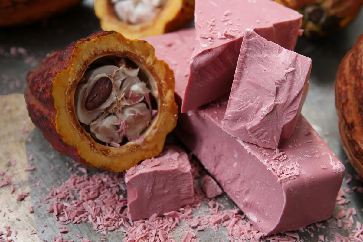 Callebaut Finest Belgian Chocolate ruby RB1 is pure chocolate, with no added fruit flavouring or colourants 