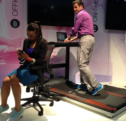 Nordic Track desk treadmill at 2015 CES