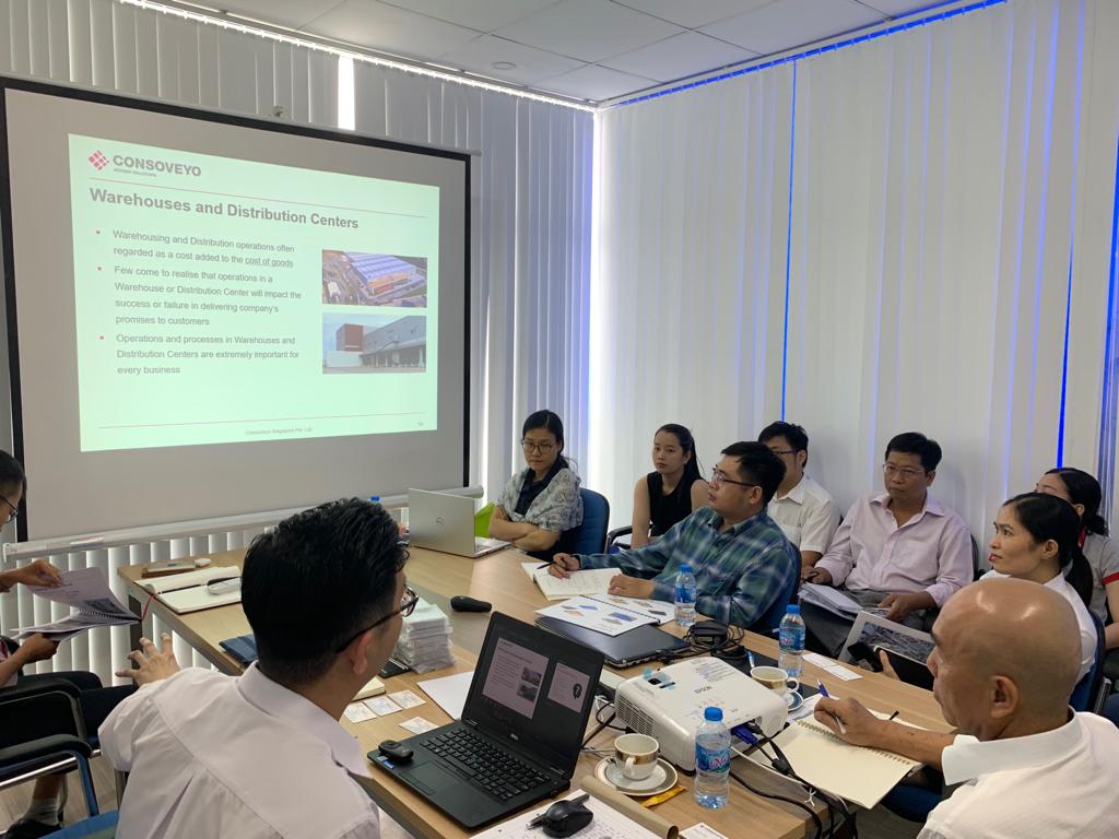 Hoang Vu staff attend Consoveyo's training on automated storage and retrieval systems 