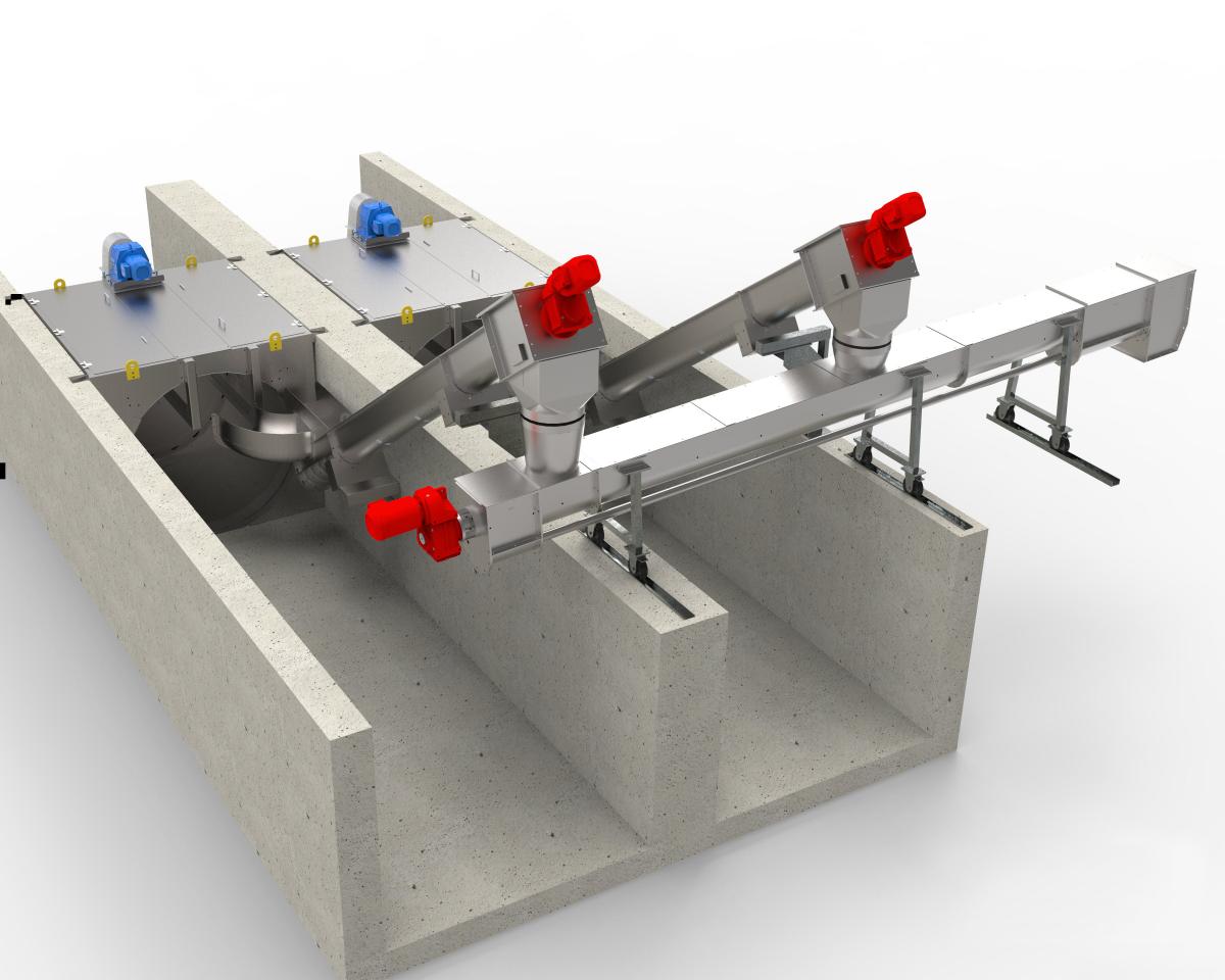 Functional layout of CST Wastewater Solutions’ In-Channel Rotary Drum technology