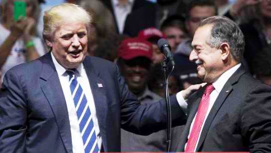 Pres. Donald Trump with Dow CEO Andrew Liveris