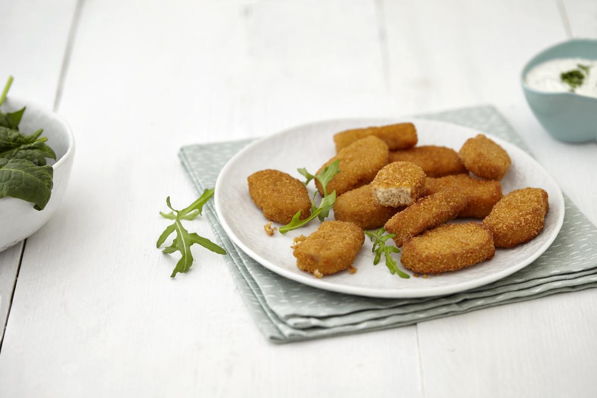 Hydrosol offers a solution to make vegan nuggets more meaty in texture