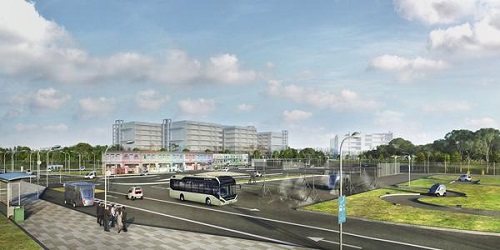 Fast chargers for driverless electric bus scheme