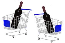 wine in supermarket trolleys © Dezin100 | Dreamstime.com