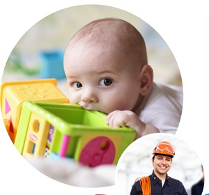 Protective elements in antimicrobial plastics