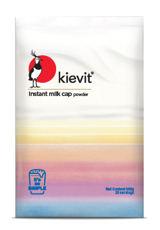 ievit Instant Milk Cap Powder creates an indulgent top foam on hot or cold drinks