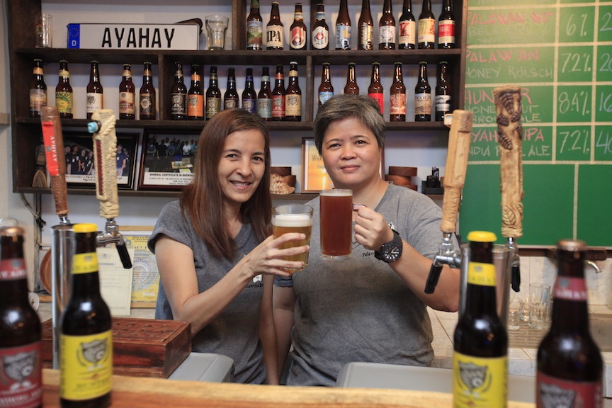 Palaweño Brewery business partners Malu Lauengco and Ayah Javier