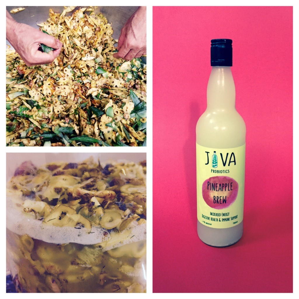 Jiva Probiotics pineapple brew flavored with cinnamon and lime juice