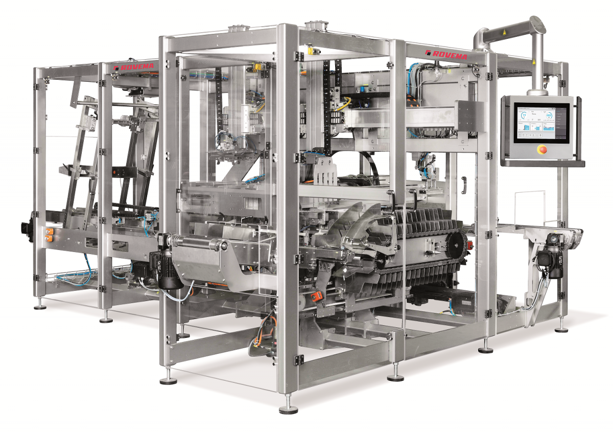 Rovema ETIL end-of-line packaging machine for trays with lids 