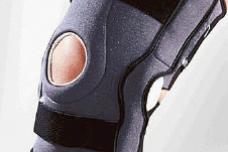 Knee orthosis with titanium joint