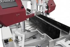 Cost-efficient band saw cuts miters accurately