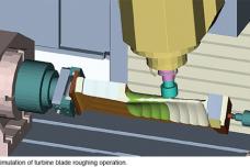 Machining turbine blade