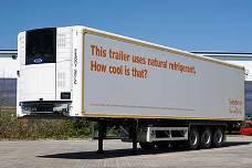 Natural refrigerant trailer unit in operation