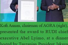 Smallholder advocate wins AGRA prize
