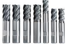 Carbide end mills for complex machining applications