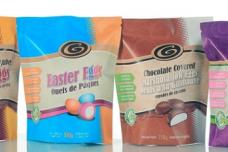Easter eggs stand out in renewable, compostable stand up pouches