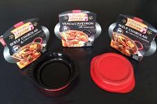 Casserole-style plastic tray suits ready meals