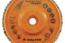 Flap discs for metal finishing applications