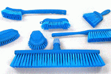 Food-safe detectable brooms, brushes