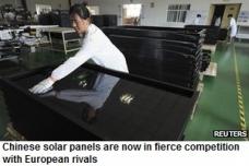 Chinese solar panel firms fear Europe trade war