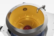 Turbotron centrifugal disk finishing machines