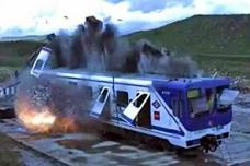Bomb-proof trains with plastic-coated windows