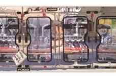 Durable enclosure for bottle rinsing machines