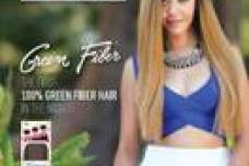 Bromine-free synthetic hair fibers from flame retardant polymer