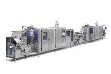 Powder coating line for lollipops