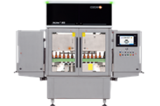 Bottle inspection system uses X-ray strobes
