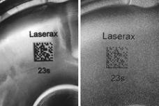 Shot blast resistant laser marking for auto industry