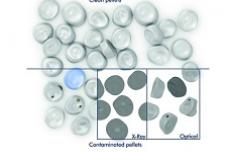 Combined x-ray and optical pellet inspection for smallest impurity detection