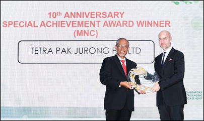 Tetra Pak Jurong receives Special Achievement Award from Singapore's National Environment Agency 